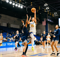 Maya Anderson elevates for a layup against Nevada