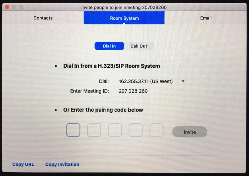 Zoom room system panel