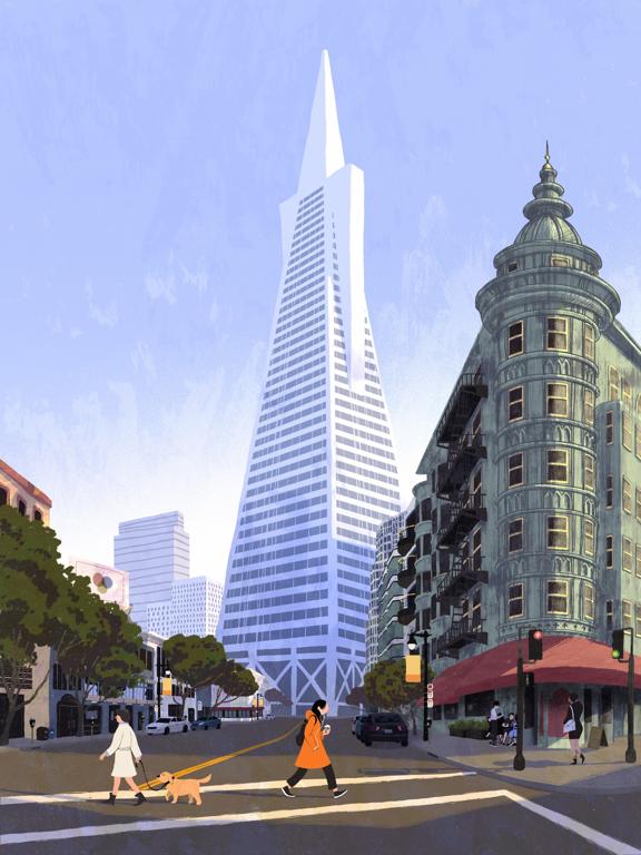 transamerica pyramid illustration