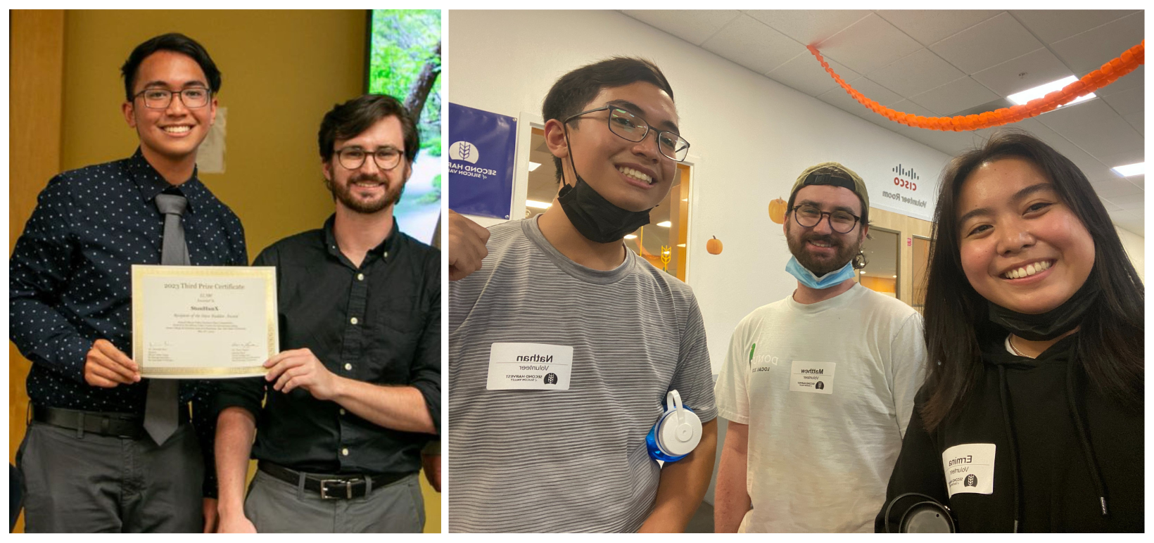 A photo collage of StoHunX, an HonorsX student group, participating in the SVBPC in Spring 2023.