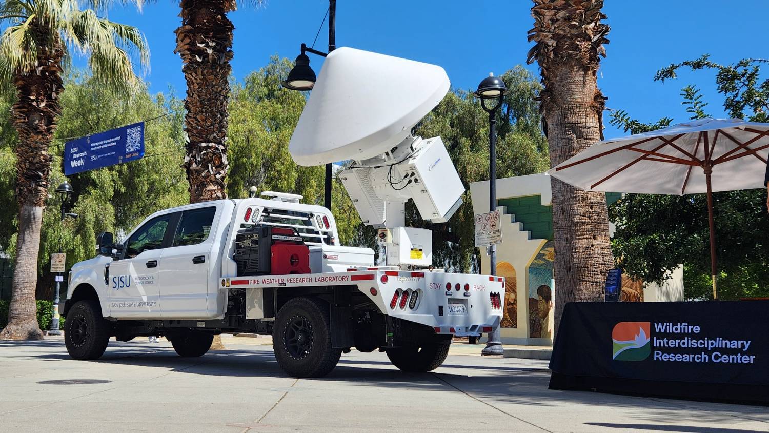 WIRC's radar truck displayed on the Paseo