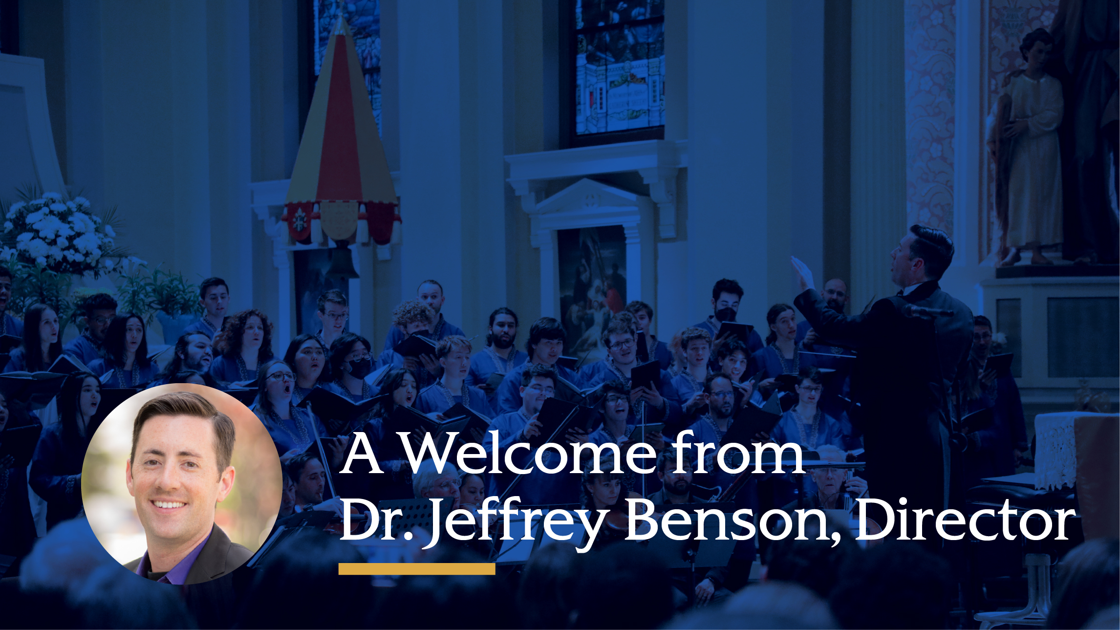 Welcome page from Director, Dr.Jeffrey Benson