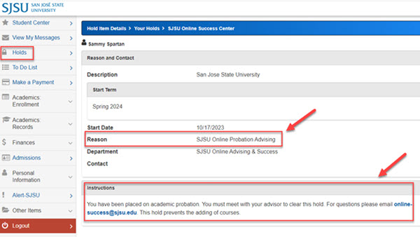 Where to find reason & instructions how to resolve the hold Where to find reason & instructions how to resolve the hold