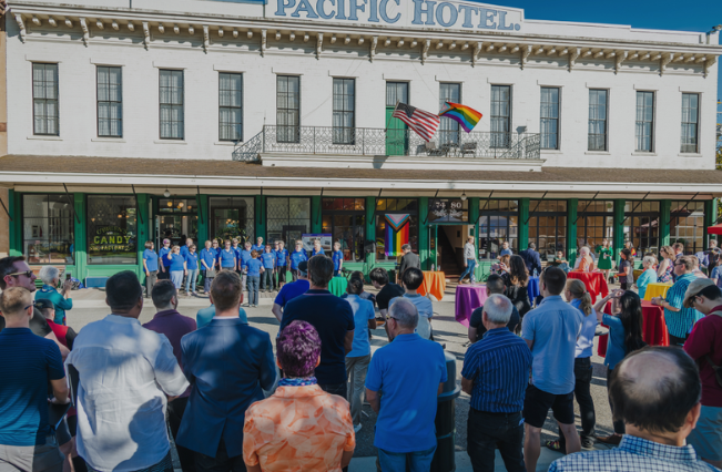 Public gathering at History San Jose in Kelley Park